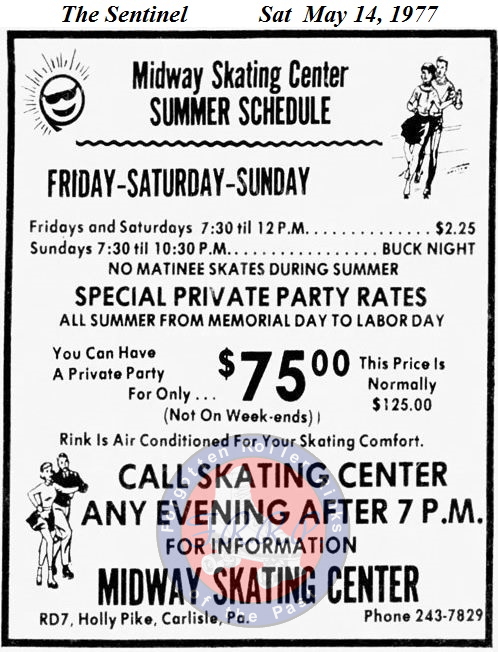 Midway Skating Center PA Roller Rink - Forgotten Roller Rinks of the Past